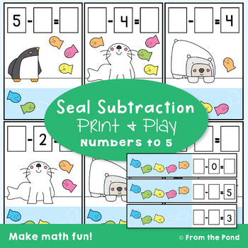 Preview of Subtraction from 5 Fact Fluency