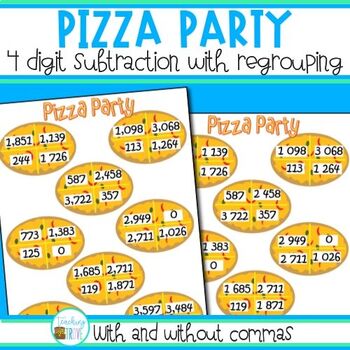 subtraction with regrouping 4 digit teaching resources tpt