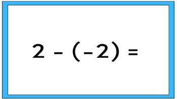 Preview of Subtraction of Integers Flashcards