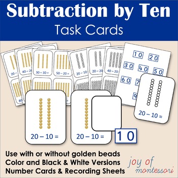 Preview of Subtraction of Tens