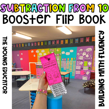 Preview of Subtraction to 10 Booster Flip Book