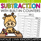Subtraction to 10 Built-In Counters Subtraction Kindergart