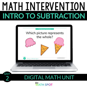 Preview of Subtraction to 10 | Digital 1st Grade Math Intervention Unit