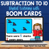 Subtraction to 10 | Distance Learning | DIGITAL Task BOOM CARDS