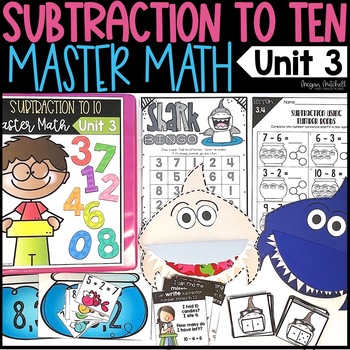 Preview of Subtraction to 10 Guided Master Math Unit 3