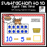 BOOM cards ~Subtraction to 10 w/Moose using a 10 frame (Di