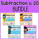 Subtraction to 20 Color by Code Worksheets