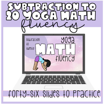 Preview of Subtraction to 20 Yoga Math Movement Review Game Practice