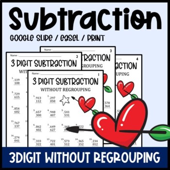 Preview of Subtraction to 30 Google Slides | Daily Math Warm Ups | 3 Digit Subtraction