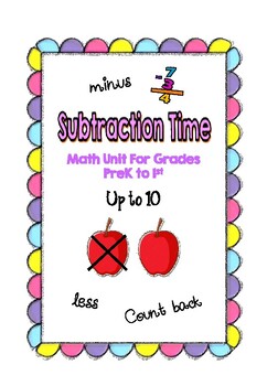 Preview of Subtraction up to 10  Math Workbook