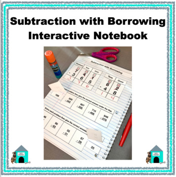 Preview of Subtraction with Borrowing Interactive Notebook for Second Grade