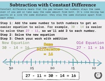Preview of Subtraction with Constant Difference