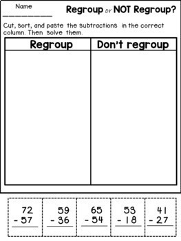 Double Digit Subtraction with Regrouping Worksheets and ...