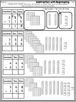 subtraction with regrouping by katelyn shepard lipgloss