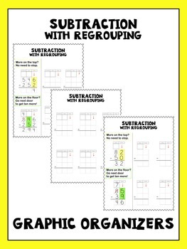 Preview of Subtraction with Regrouping Graphic Organizers