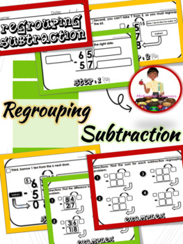 Preview of Subtraction with Regrouping | Interactive Notebook | 2nd Grade Math