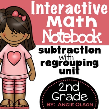 Preview of Subtraction with Regrouping Second Grade Math Notebook