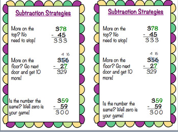 Preview of Subtraction with Regrouping Student Notes and Poem