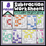 Subtraction with Regrouping Worksheet BUNDLE