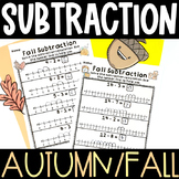 Autumn Fall Subtraction with a Number Line Kindergarten 1s