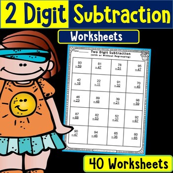 Subtraction with or without Regrouping for 2 Digit Numbers | 2nd Grade