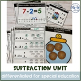 Subtraction (within 10) Math Unit for Special Education, i