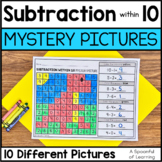 Subtraction within 10 Mystery Pictures