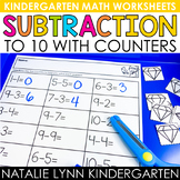 Subtraction within 10 Pictures + Built In Counters Kinderg