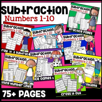 Preview of Subtraction within 10 Problems Worksheets