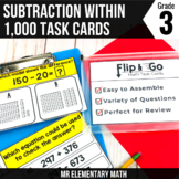 Subtraction within 1000 Task Cards 3rd Grade Math Centers