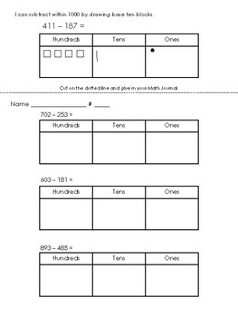 Subtraction within 1000 with Regrouping by Bianca Schoeman | TPT