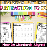 Subtraction within 20 | First Grade | New GA Math Standard