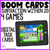 Subtraction within 20 Games - Boom Cards Distance Learning
