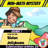 Subtraction within 20 Mini Math Mystery - 1st Grade - FREE