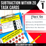 Subtraction within 20 Task Cards 1st Grade Math Centers