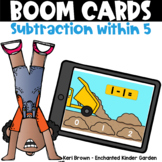 Subtraction within 5 Boom Cards™