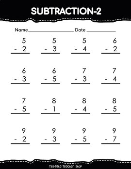 Subtraction worksheet Drills - Subtraction Practice by Tiki-Taka ...