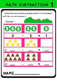 Subtraction worksheets for 1st grade children