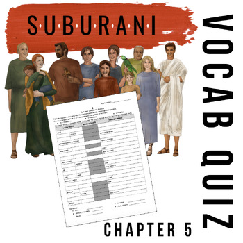 Preview of Suburani Chapter 5 Vocab Quiz