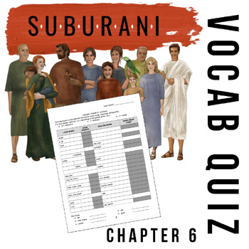 Preview of Suburani Chapter 6 Vocab Quiz