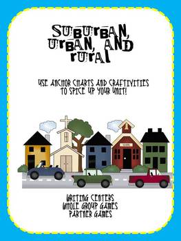 Suburban, Urban, and Rural by Katee O'Quinn | Teachers Pay Teachers