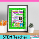 Subway Art STEM Teachers : Build Teacher Morale : Gift Idea