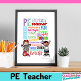 Subway Art for PE Teachers : Build Teacher Morale : Gift Idea