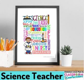 Preview of Subway Art for Science Teachers : Build Teacher Morale : Gift Idea Appreciation