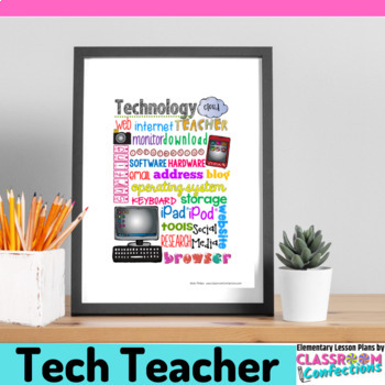 Preview of Subway Art for Technology Teachers : Build Teacher Morale : Gift Idea