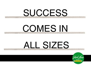 Preview of Success Comes In All Sizes - Letterboard