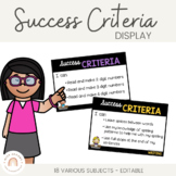 Success Criteria Posters - Editable