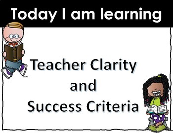 Preview of Success Criteria Reading Students