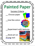 Success Criteria Rubric for Painted Paper Poster