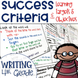 Success Criteria for Common Core Learning Targets in Writi
